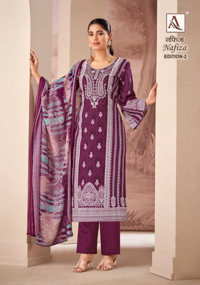 Nafiza 2 By Alok Suit Cambric Cotton Pakistani Print Dress Material Wholesale Shop In Surat